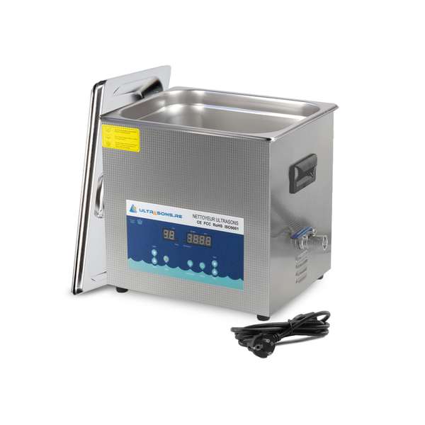 Nettoyeur à ultrasons digital avec évacuation - 10 litres